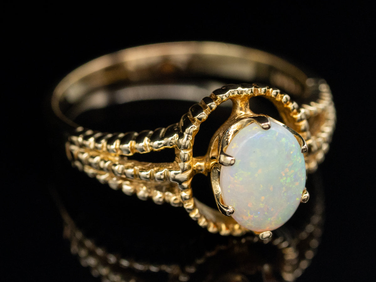 Australian Opal Nautical Gold Ring