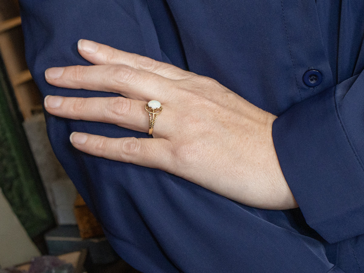 Australian Opal Nautical Gold Ring