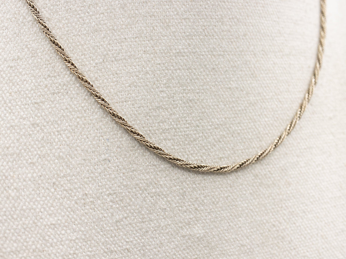 Long Yellow Gold French Rope Twist Chain