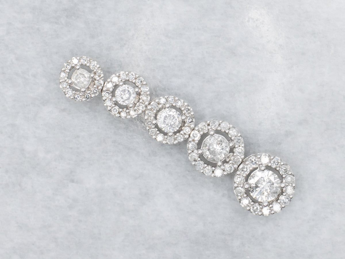 Modern Diamond Drop Pendant with Hidden Bail