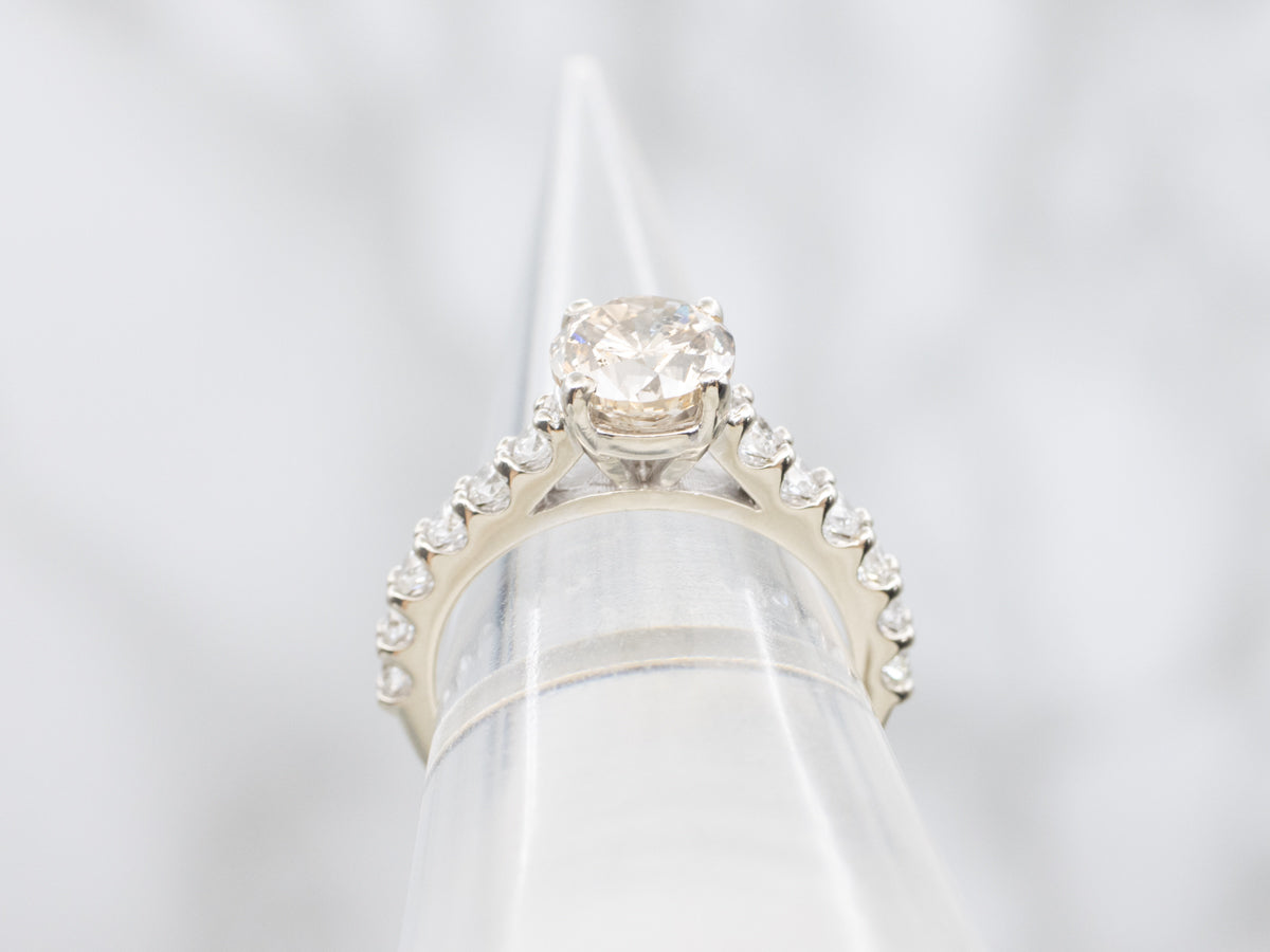 Modern Champagne Diamond Engagement Ring