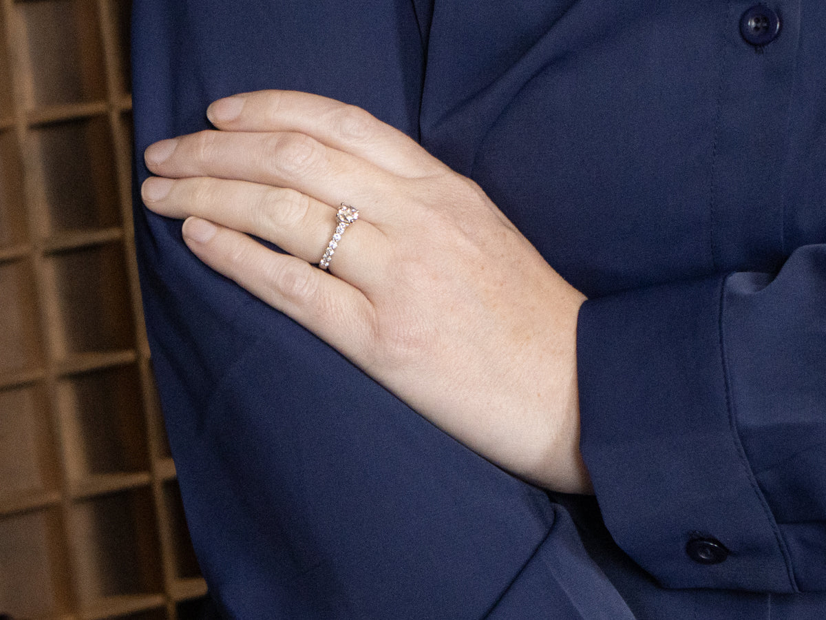 Modern Champagne Diamond Engagement Ring