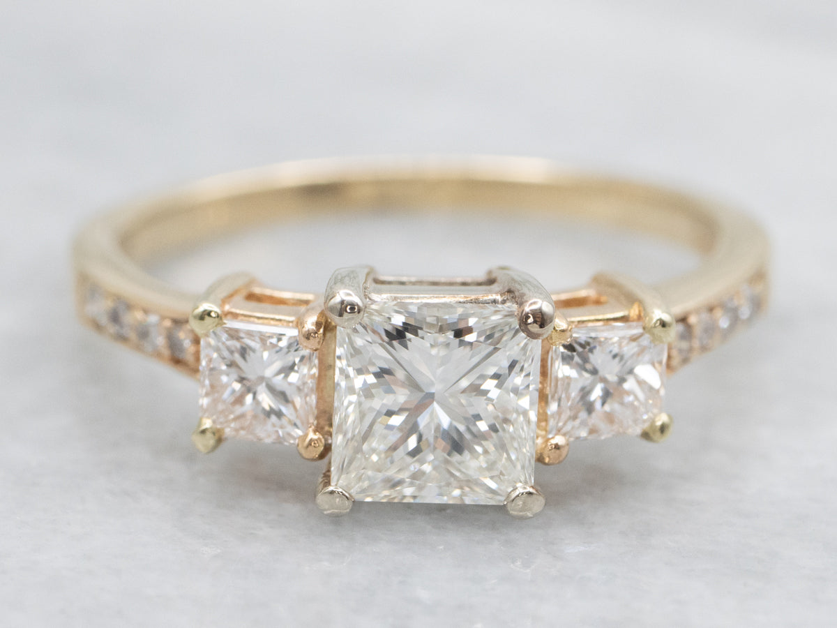 Modern Princess Cut Diamond Engagement Ring