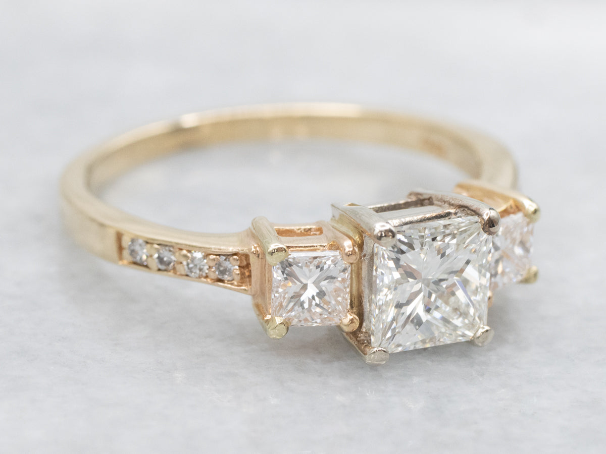 Modern Princess Cut Diamond Engagement Ring