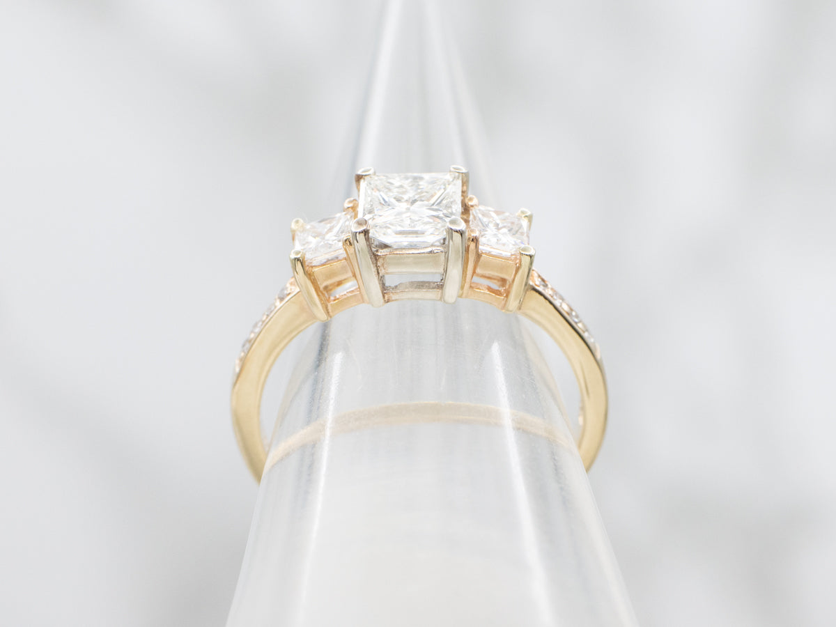 Modern Princess Cut Diamond Engagement Ring