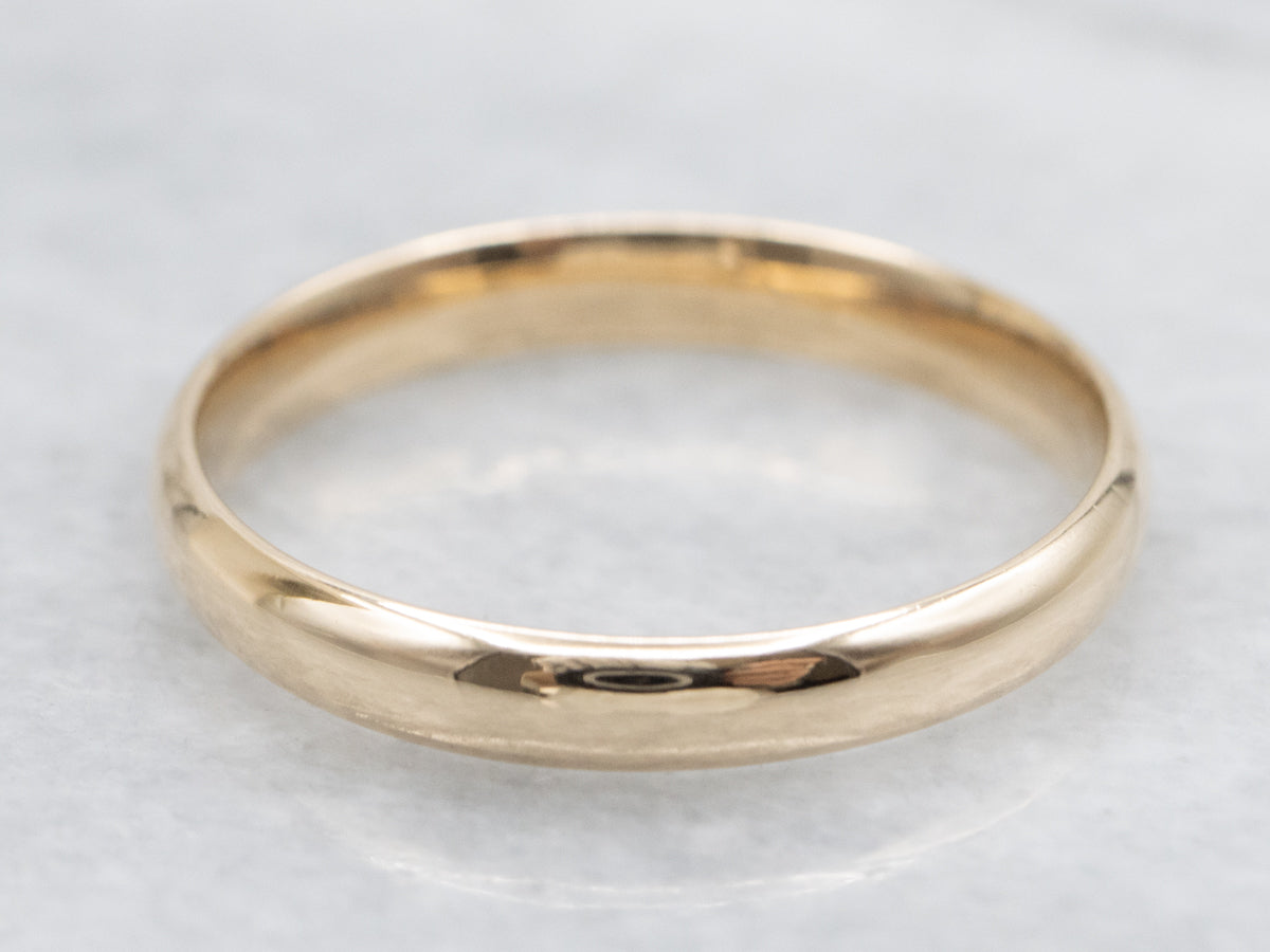 Thin Gold Comfort Fit Band