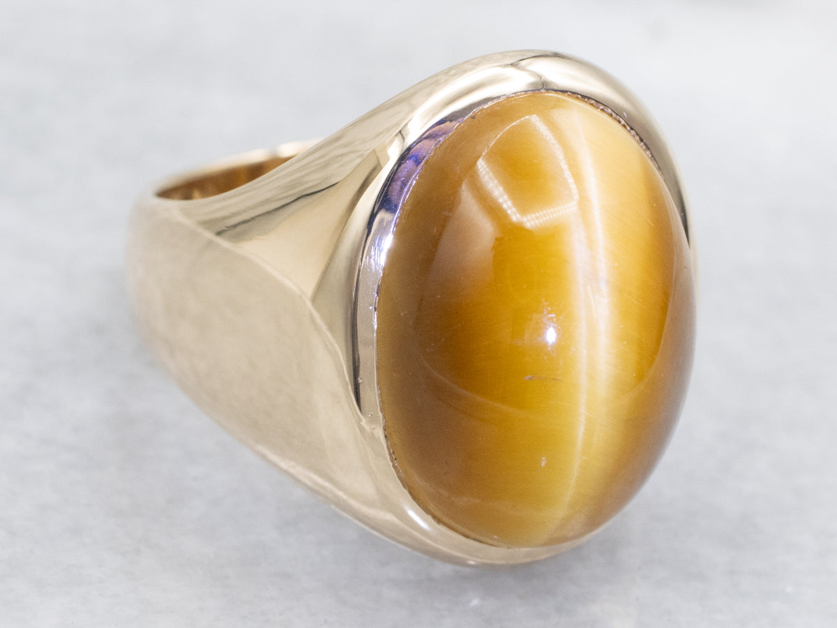 Men's Mid Century Tiger's Eye Ring