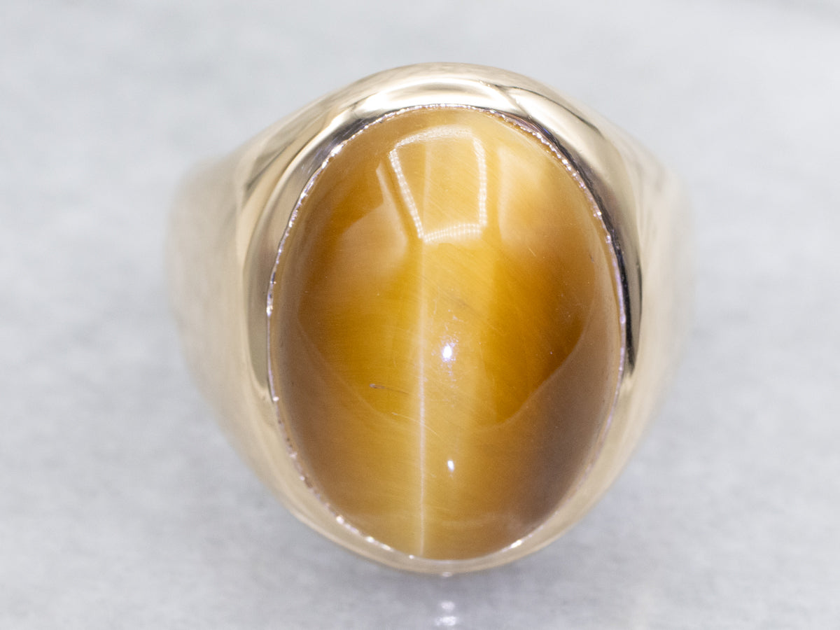 Men's Mid Century Tiger's Eye Ring