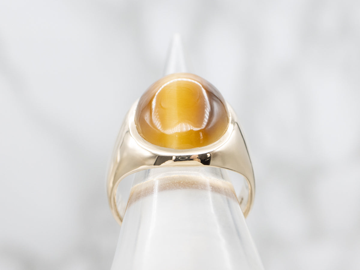 Men's Mid Century Tiger's Eye Ring