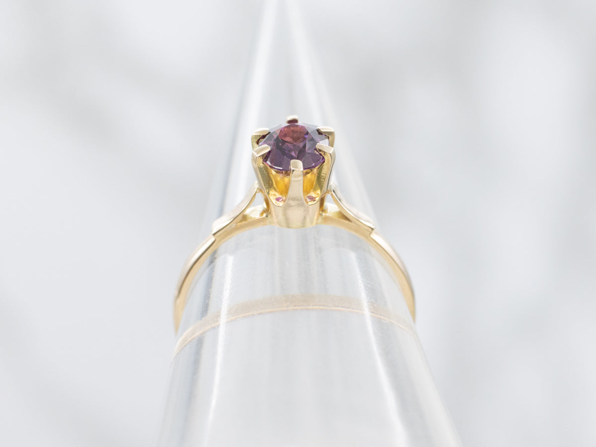 Vintage Oval-Cut Ruby Solitaire Ring