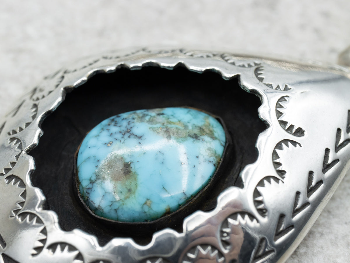 Sterling Silver South-West Style Turquoise Statement Necklace