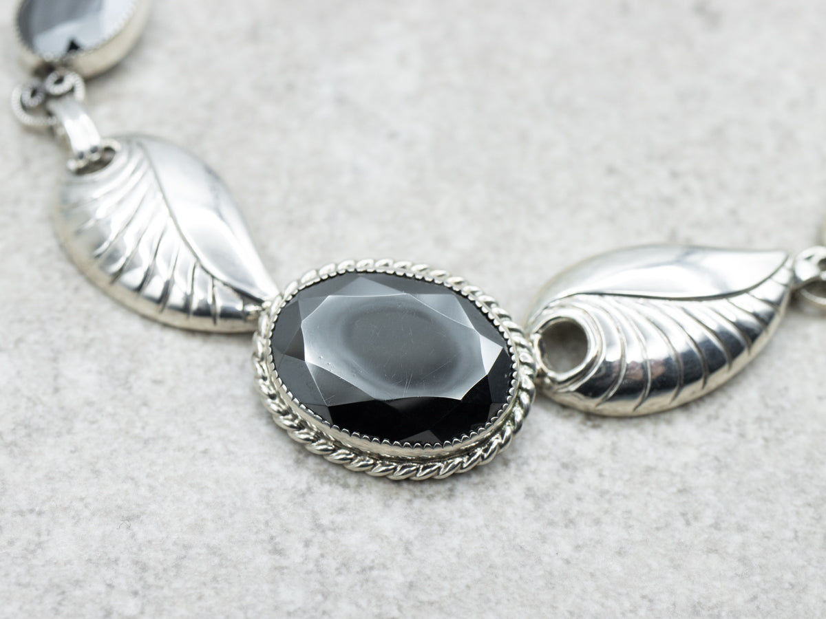 Vintage Danecraft Sterling Silver and Hematite Chocker Necklace