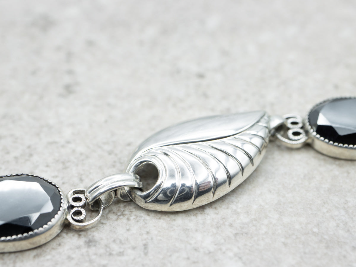 Vintage Danecraft Sterling Silver and Hematite Chocker Necklace