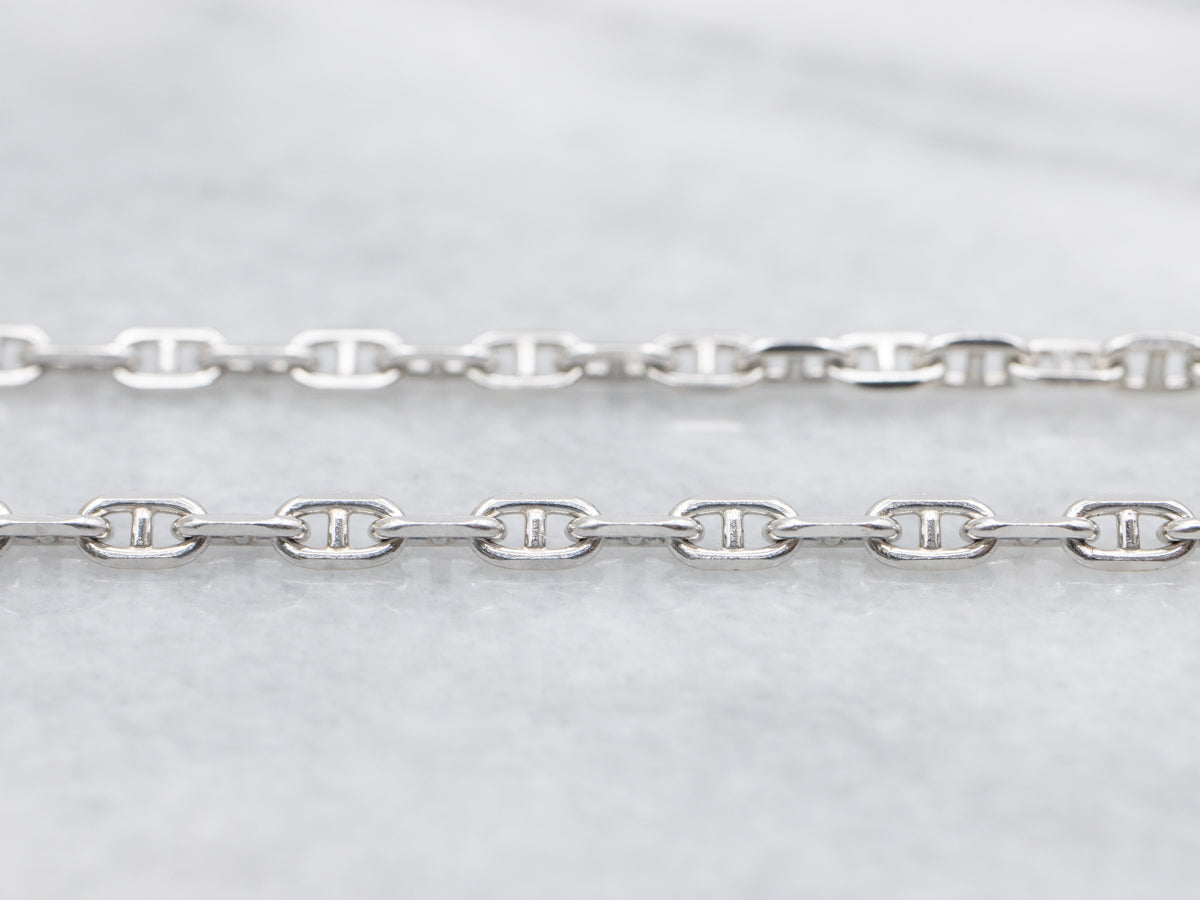 White Gold Mariner's Link Chain