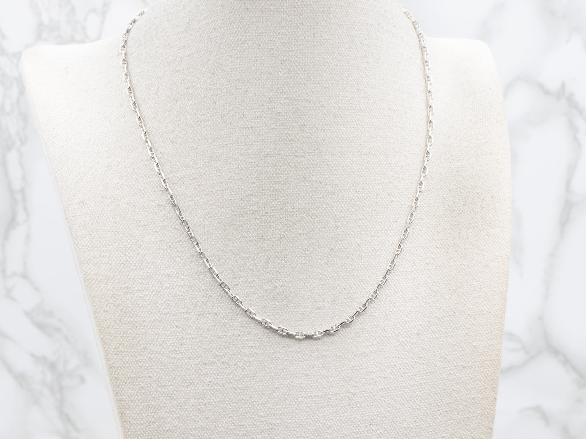 White Gold Mariner's Link Chain