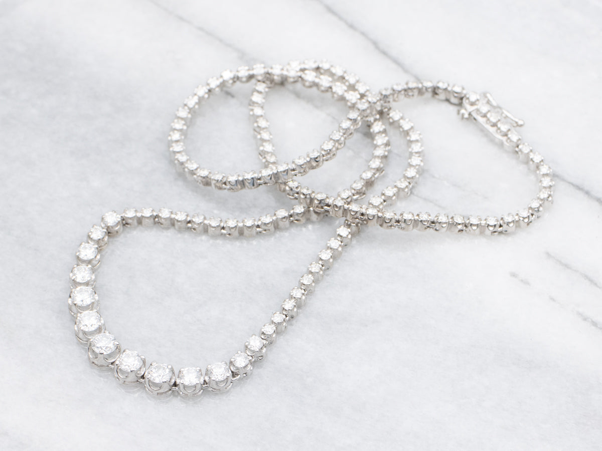 Graduated Diamond Tennis Necklace