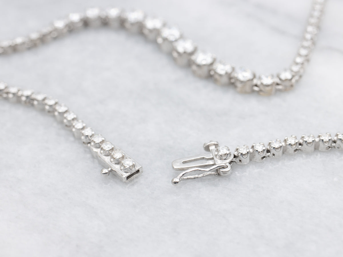 Graduated Diamond Tennis Necklace