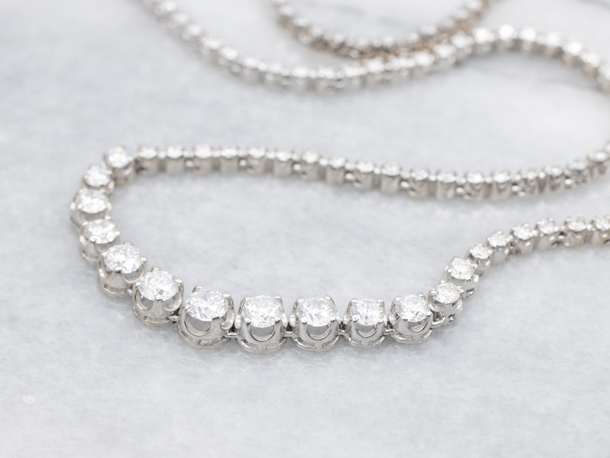 Graduated Diamond Tennis Necklace