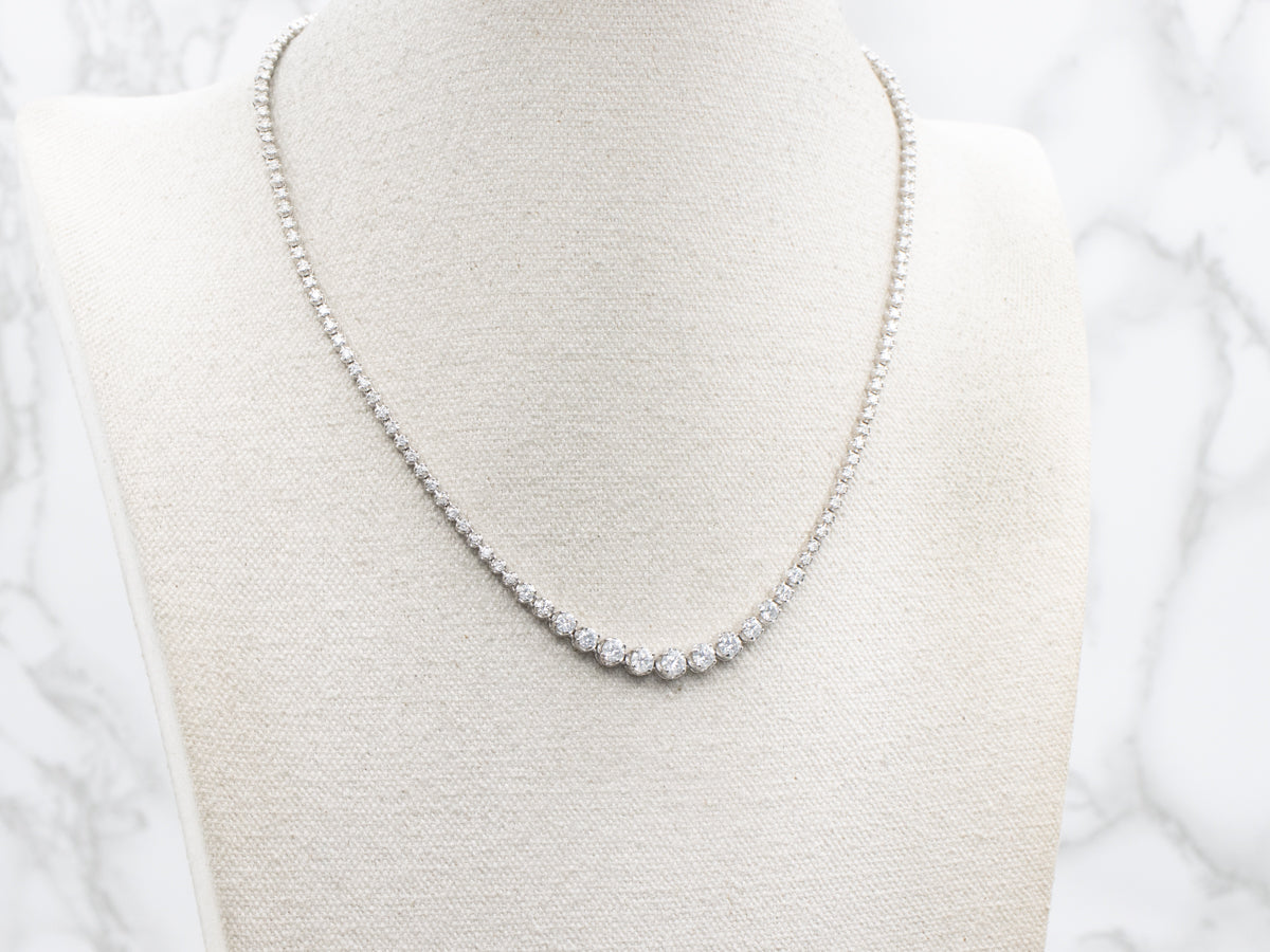 Graduated Diamond Tennis Necklace