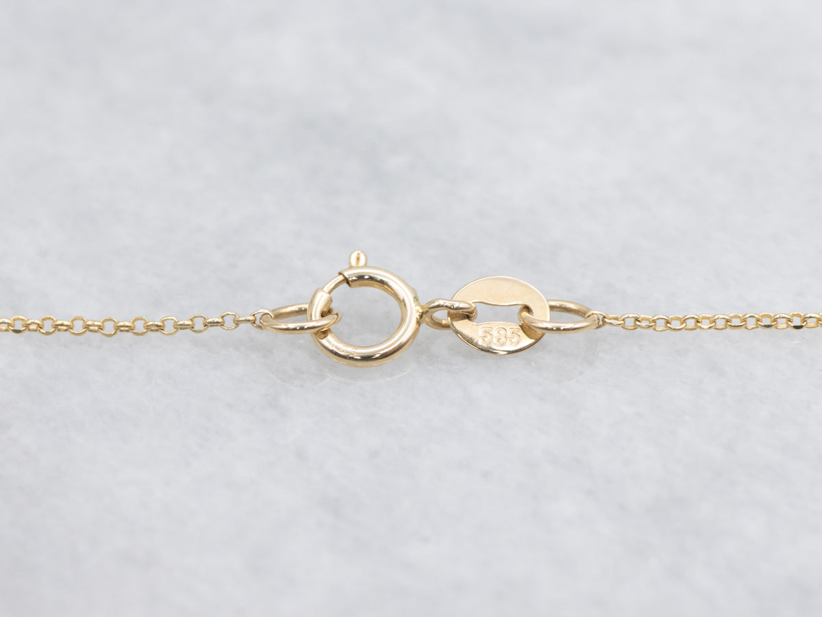 Modern Kyanite and Diamond Halo Pendant Necklace