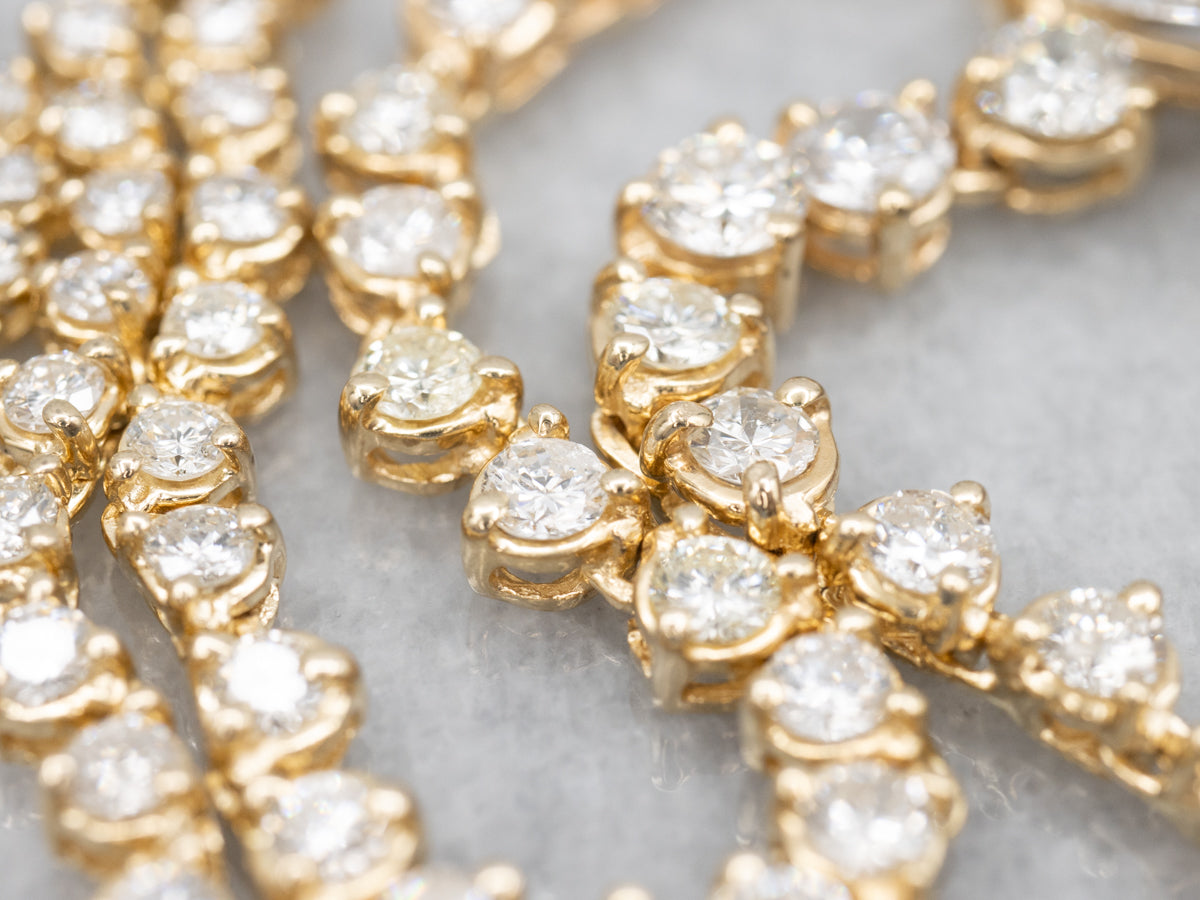 Stunning Amethyst Gemstone and Diamond Cocktail Necklace