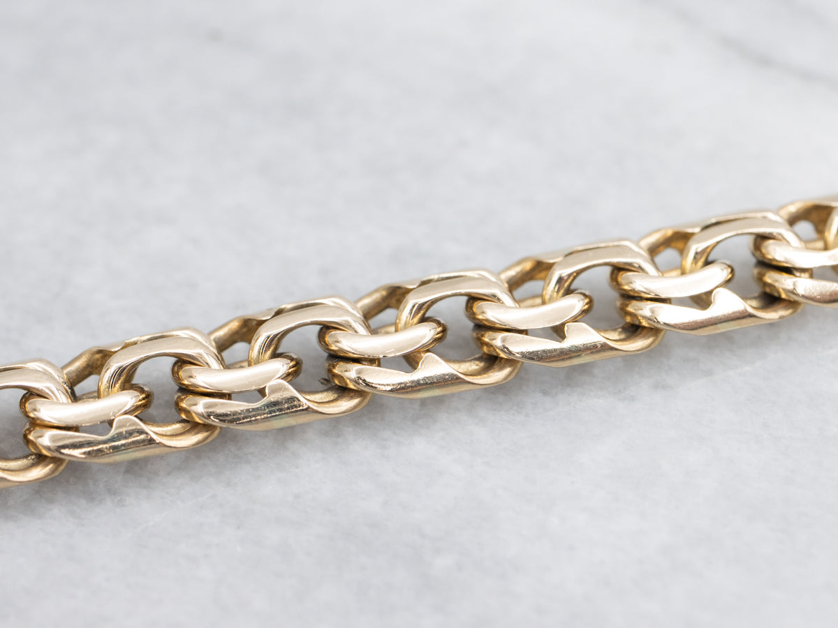 Heavy Interlocking Link Bracelet