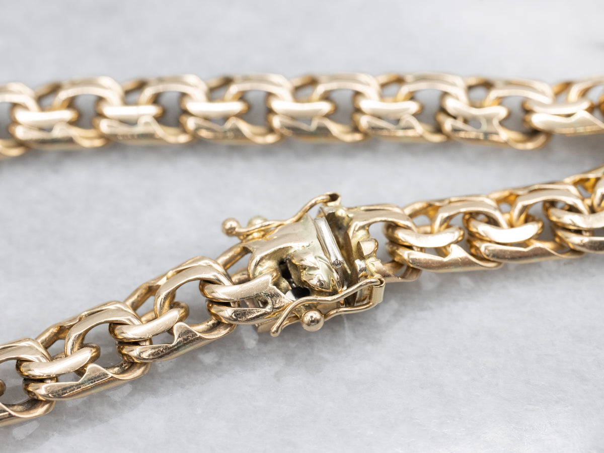 Heavy Interlocking Link Bracelet