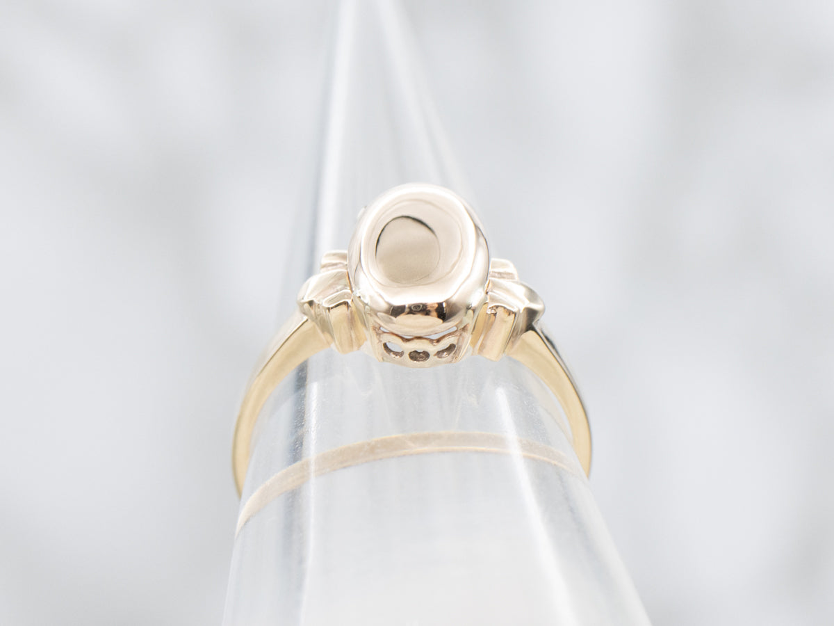 Domed Rounded Gold Signet Ring