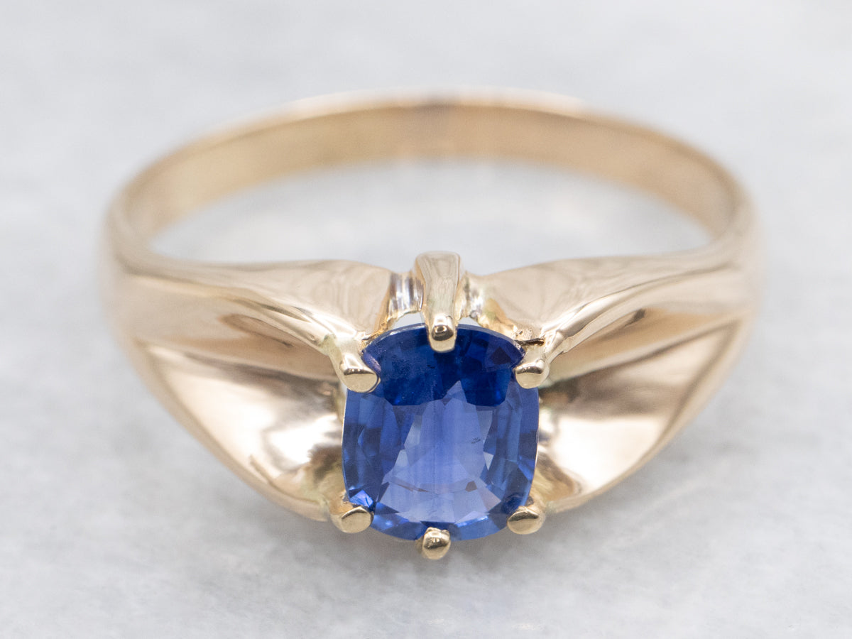 Men&#39;s Benchmark Sapphire Solitaire Ring