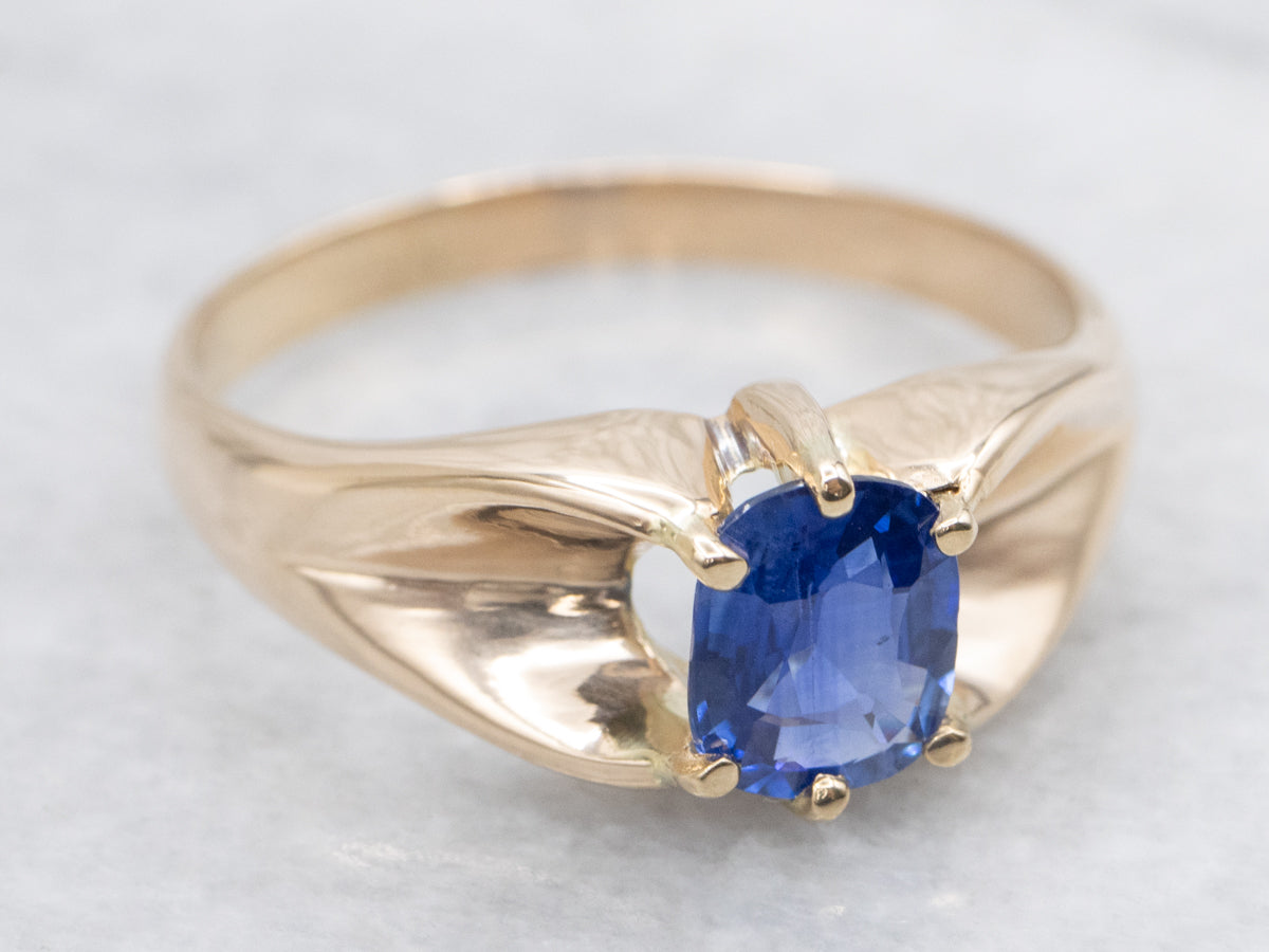 Men's Benchmark Sapphire Solitaire Ring