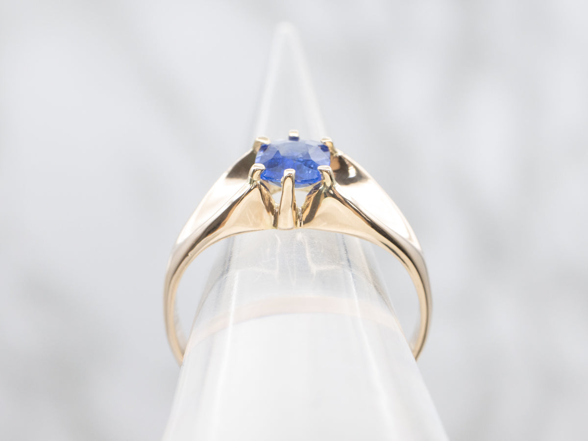 Men's Benchmark Sapphire Solitaire Ring
