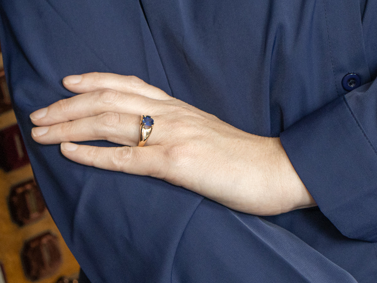 Men's Benchmark Sapphire Solitaire Ring