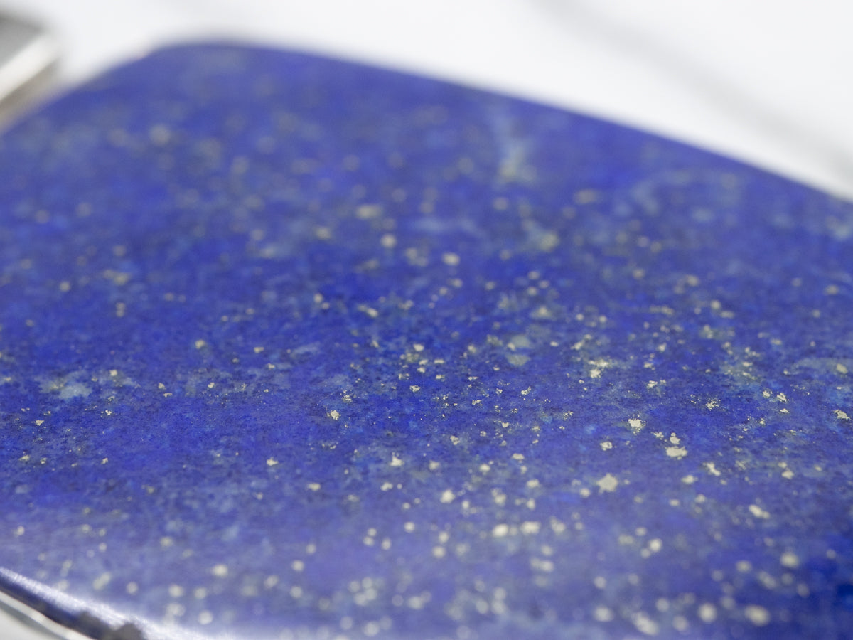 Sterling Silver Lapis and Agate Statement Pendant