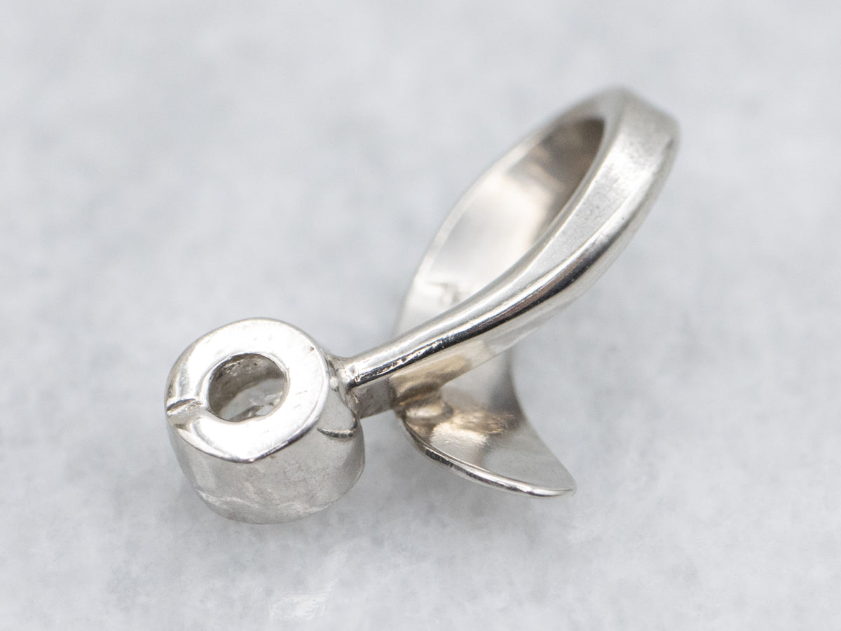 Platinum Diamond Ribbon Pendant