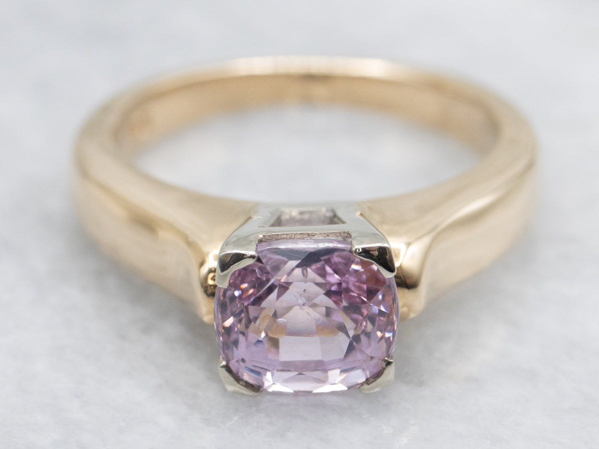 Pretty Pink Spinel Solitaire Ring
