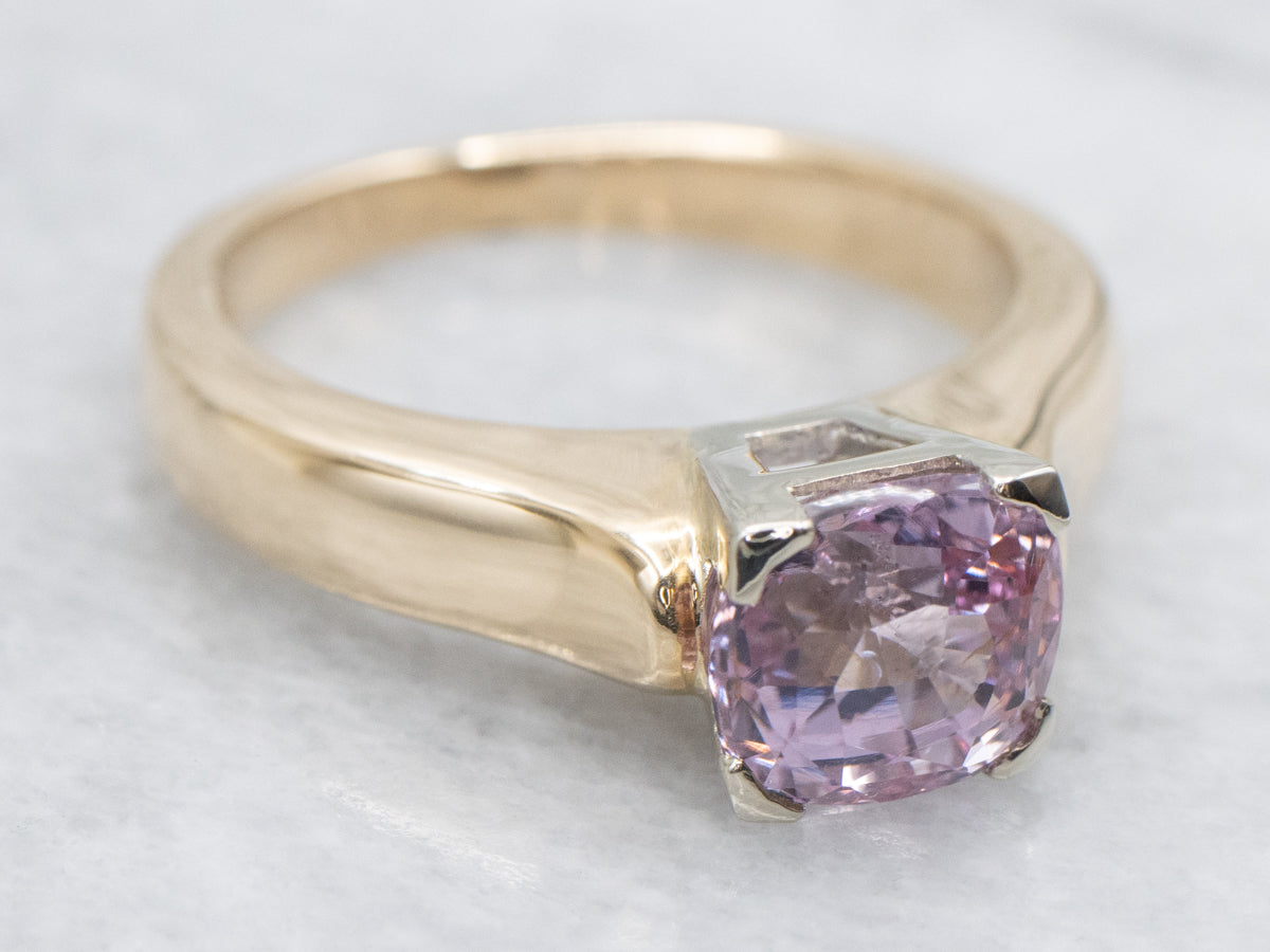 Pretty Pink Spinel Solitaire Ring