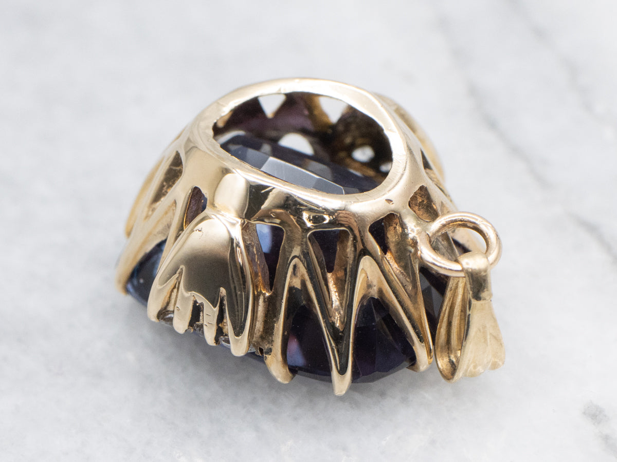 Synthetic Alexandrite and Synthetic Spinel Sparkling Pendant