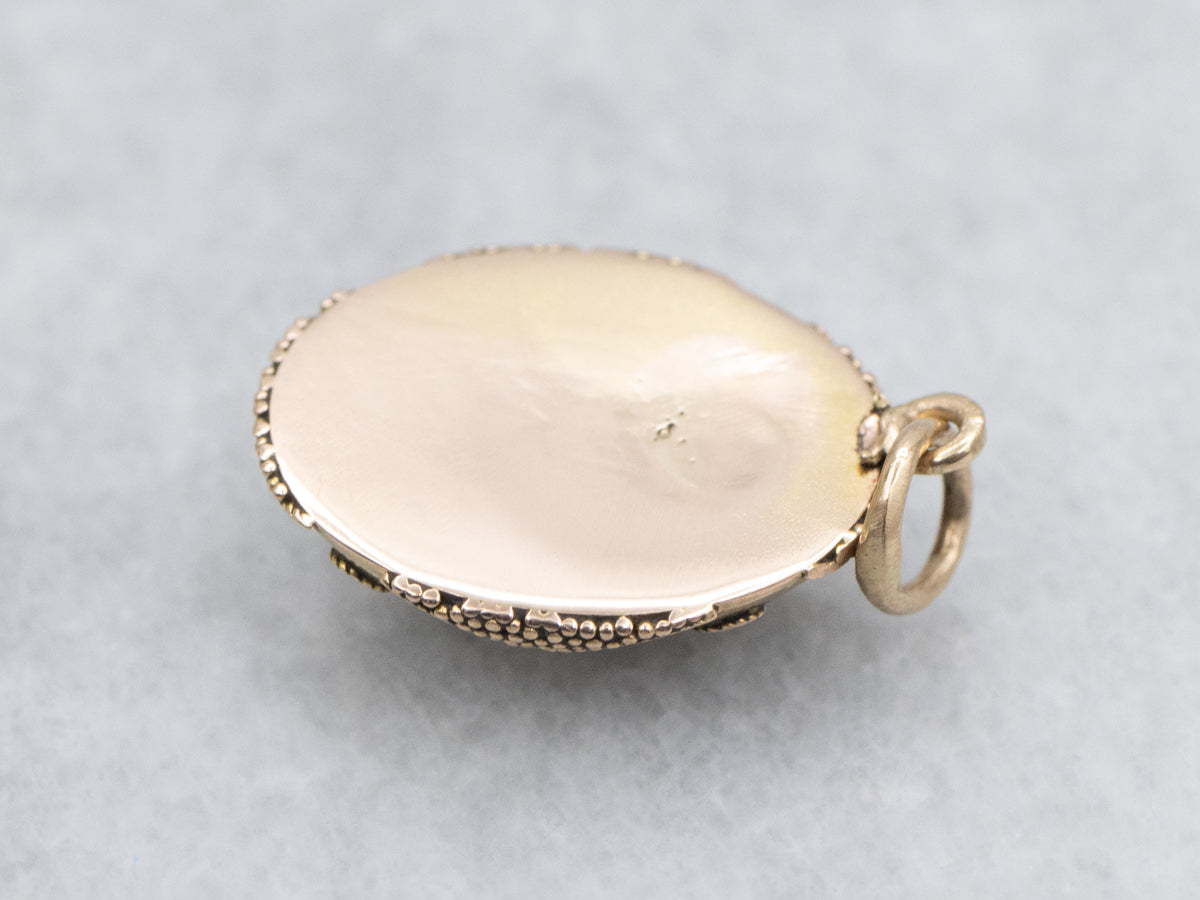 Antique Garnet Cabochon Stickpin Conversion Pendant