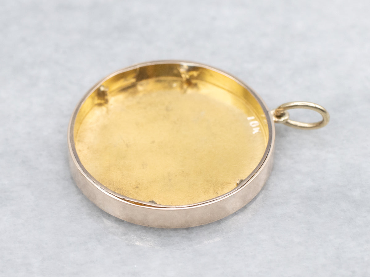 Antique Tri-Color Gold Peacock Pendant