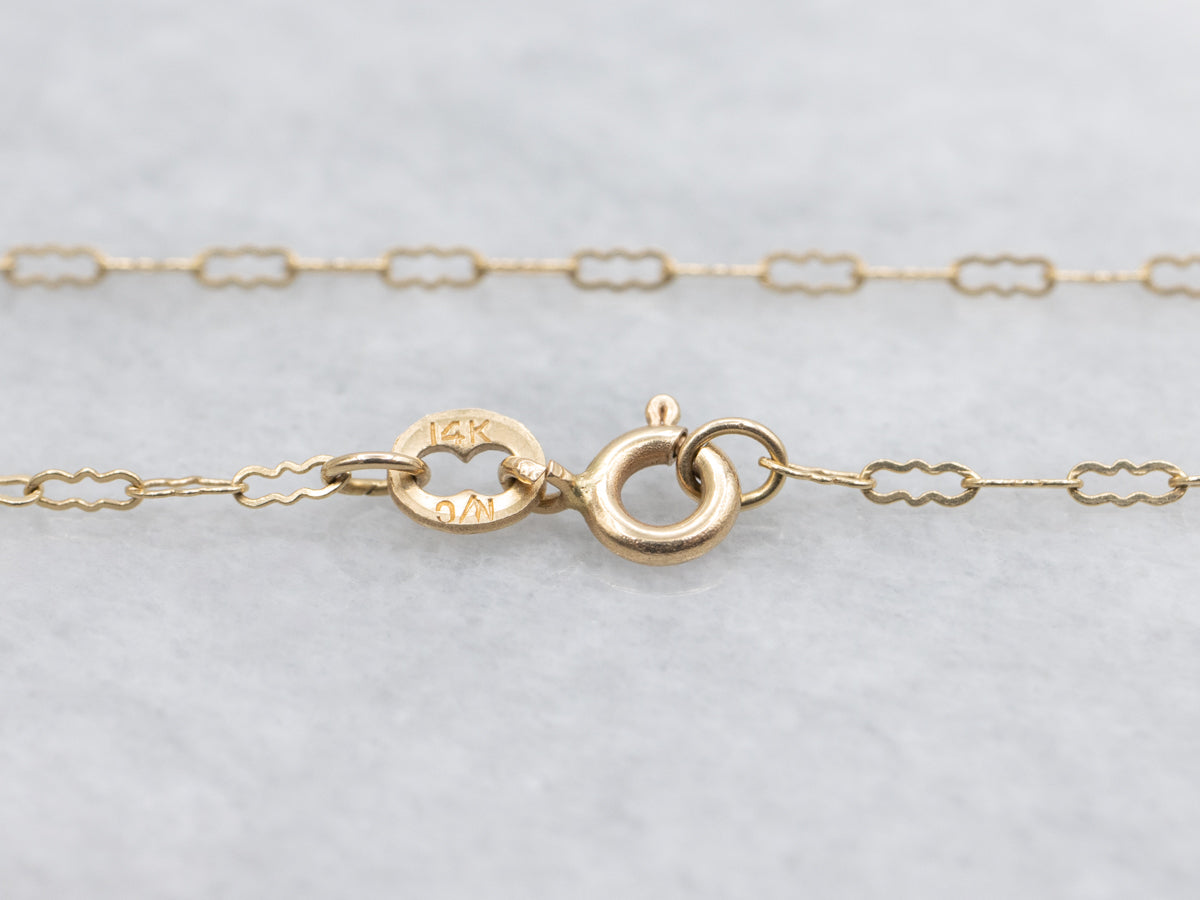 Yellow Gold Crinkle-Link Chain