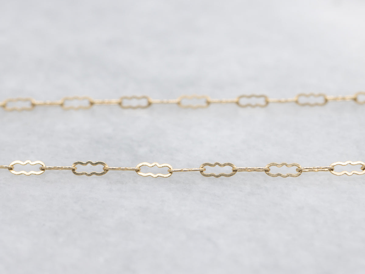 Yellow Gold Crinkle-Link Chain