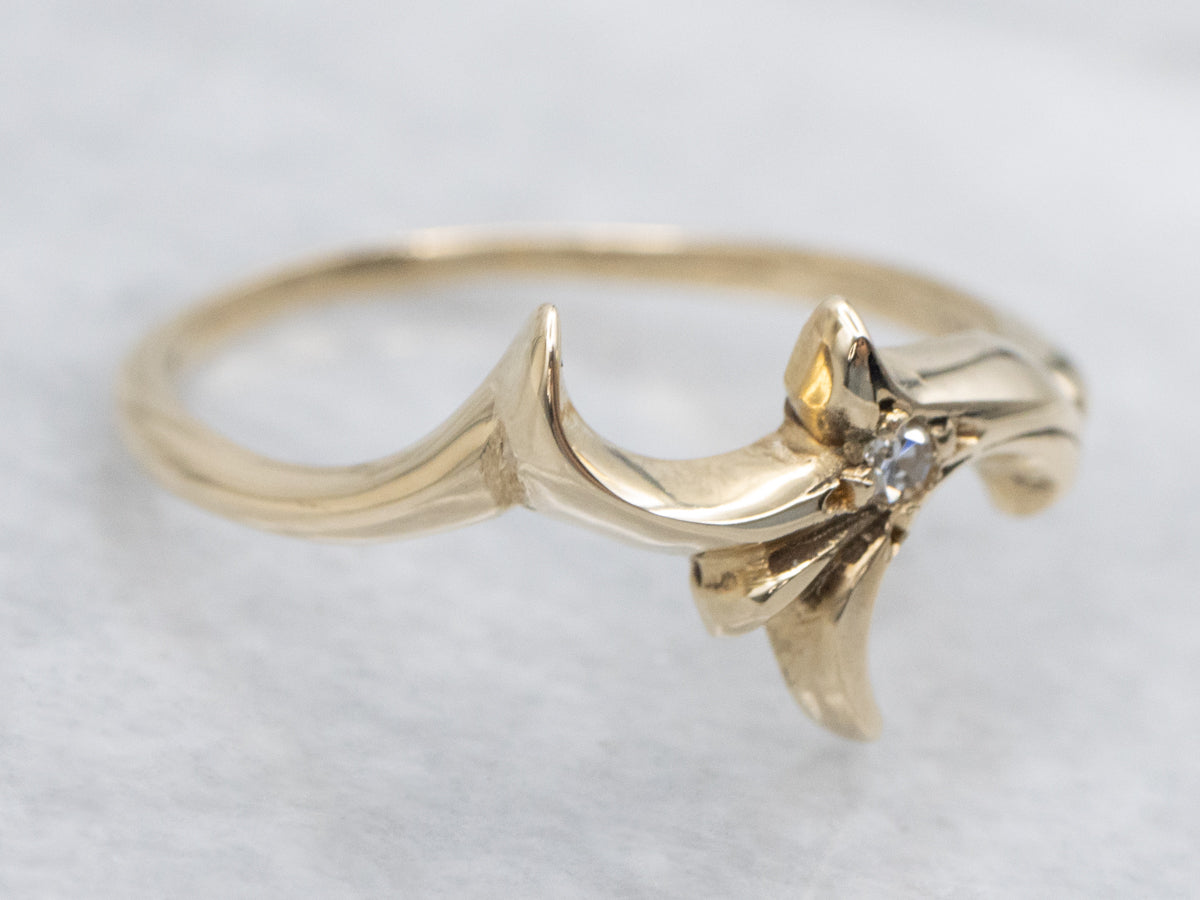 Modernist Diamond Solitaire Ring