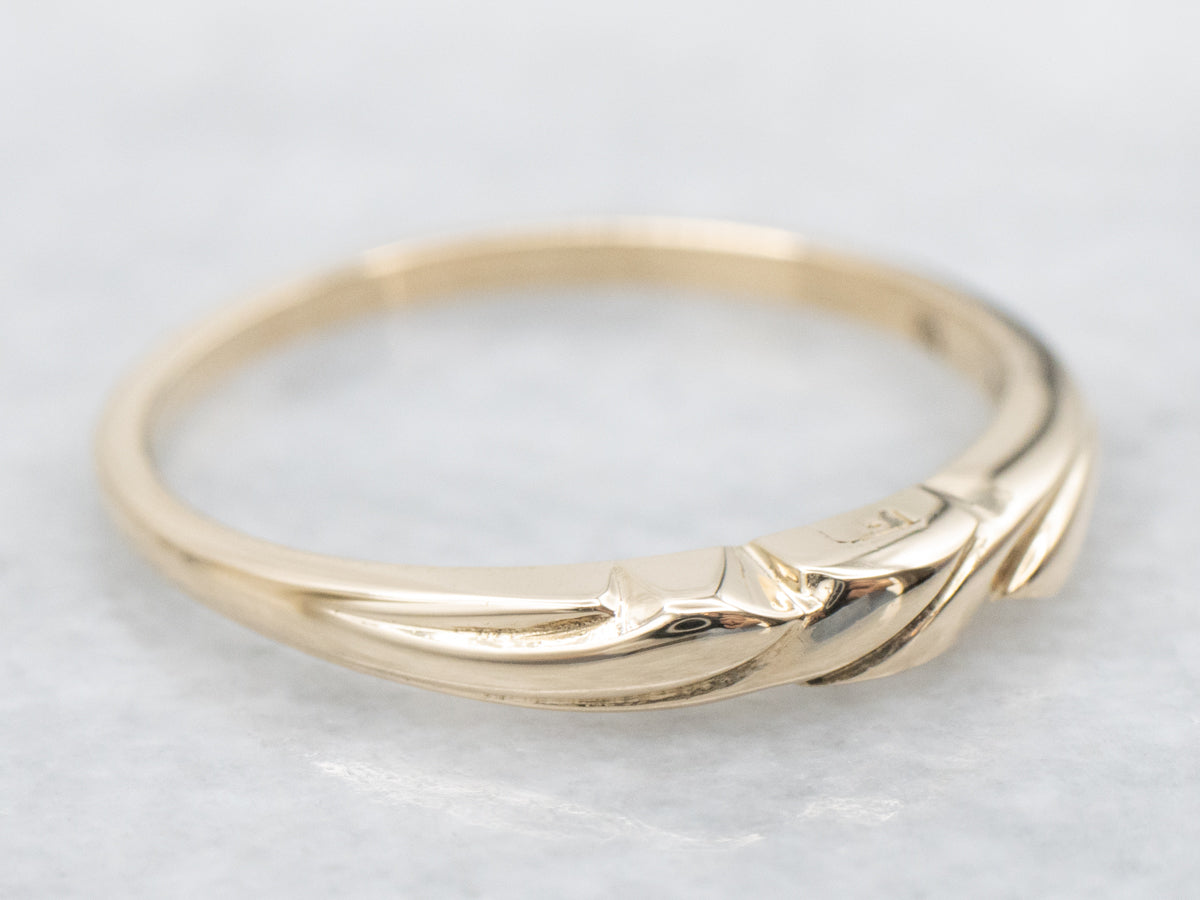 Twisting Yellow Gold Band