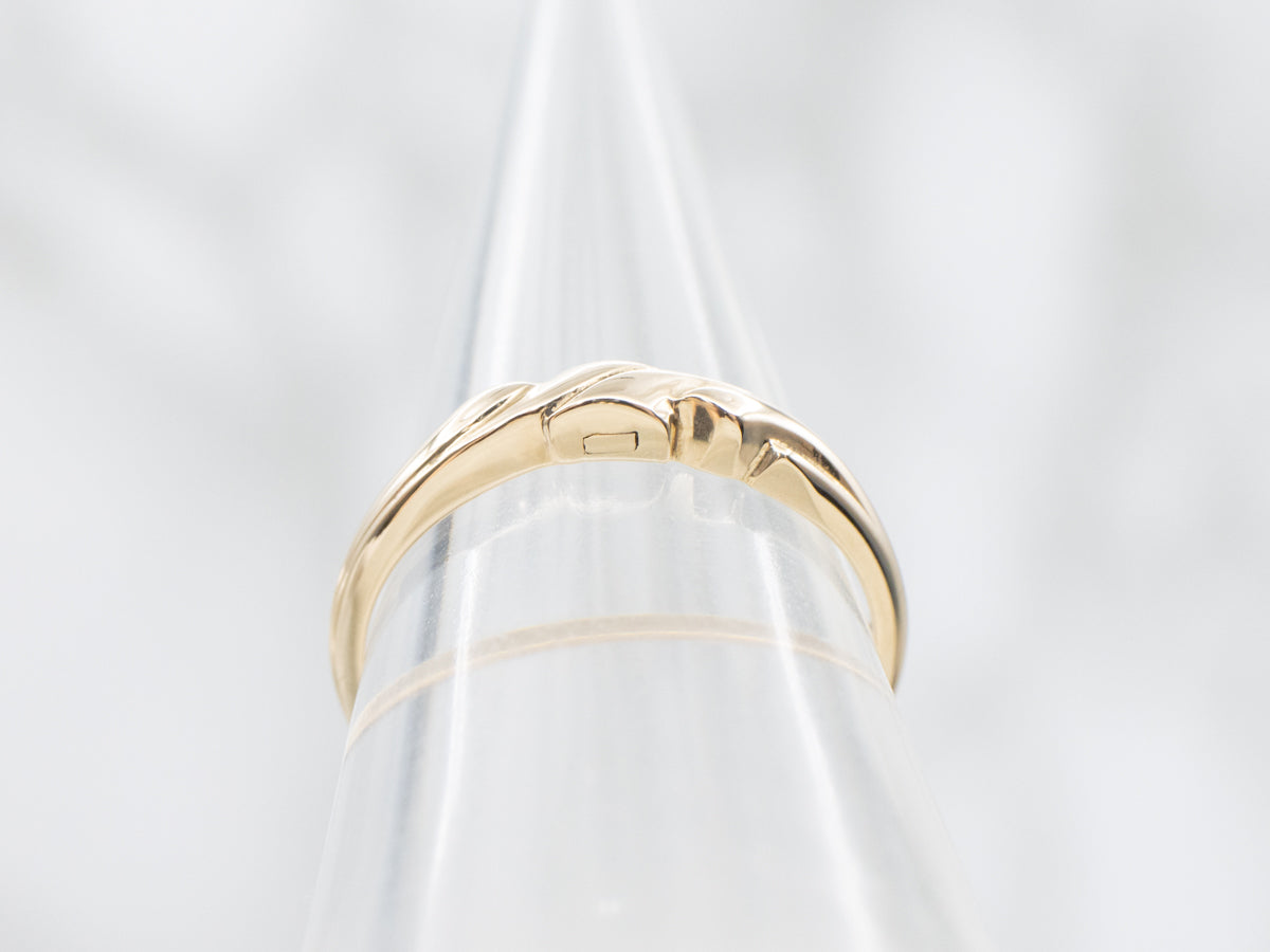 Twisting Yellow Gold Band