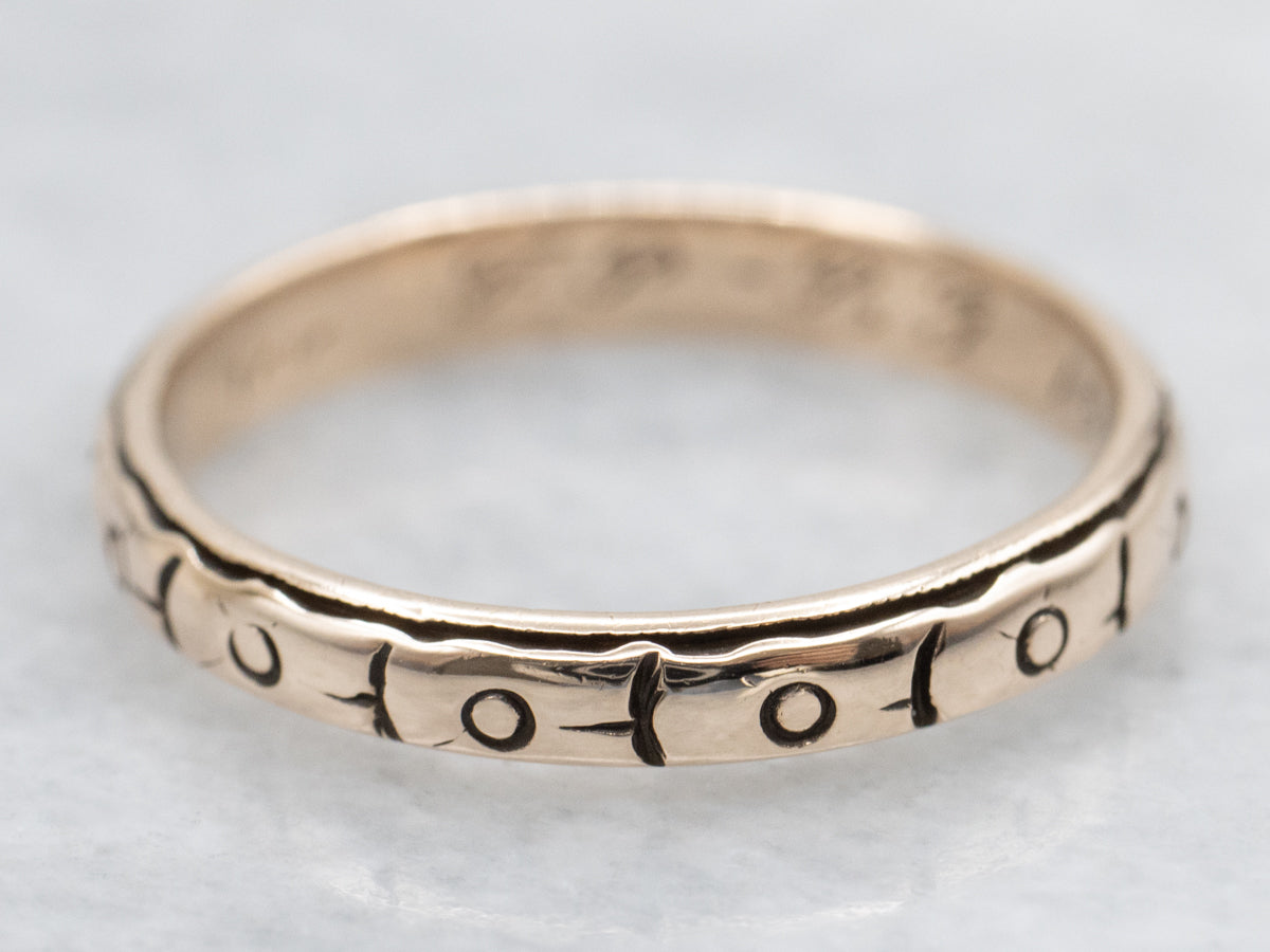 Floral 1930s Forget-Me-Not Pattern Band