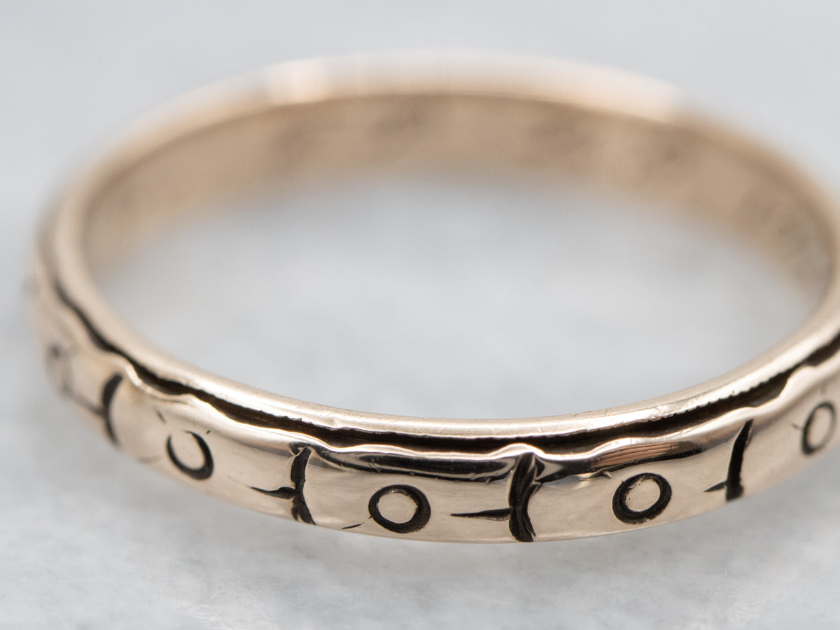 Floral 1930s Forget-Me-Not Pattern Band