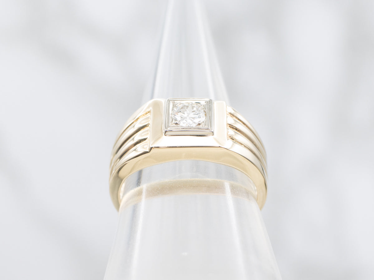 Men's Vintage Diamond Solitaire Ring