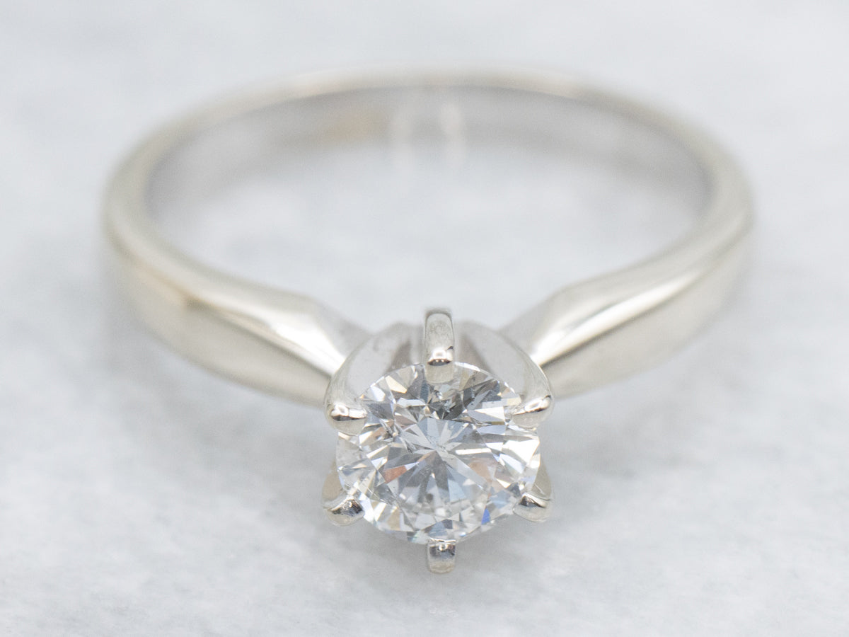 Six Prong Diamond Solitaire Engagement Ring