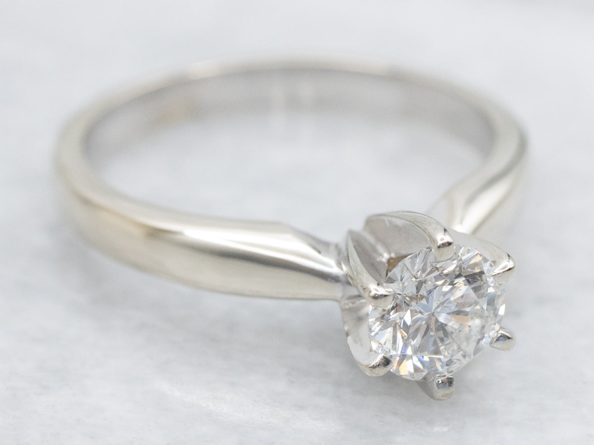 Six Prong Diamond Solitaire Engagement Ring