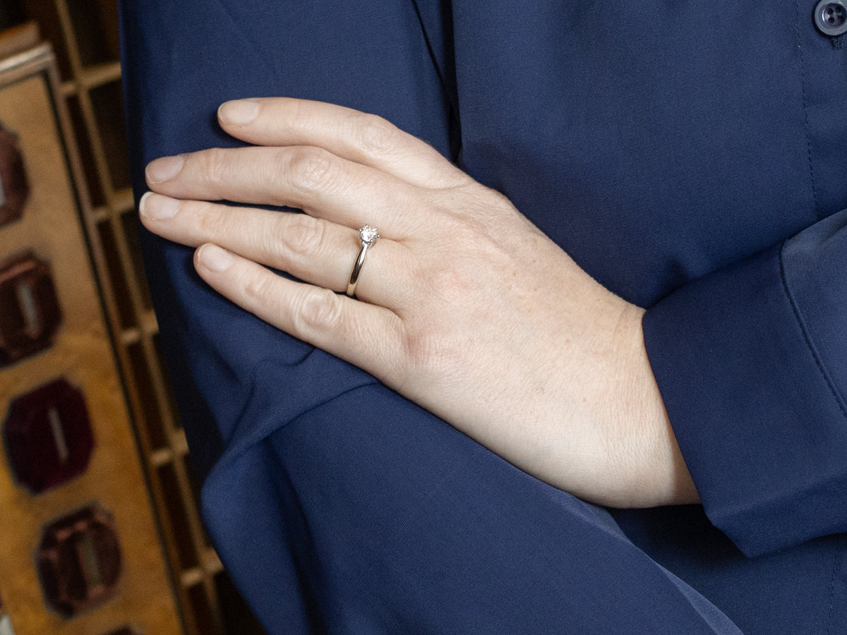 Six Prong Diamond Solitaire Engagement Ring